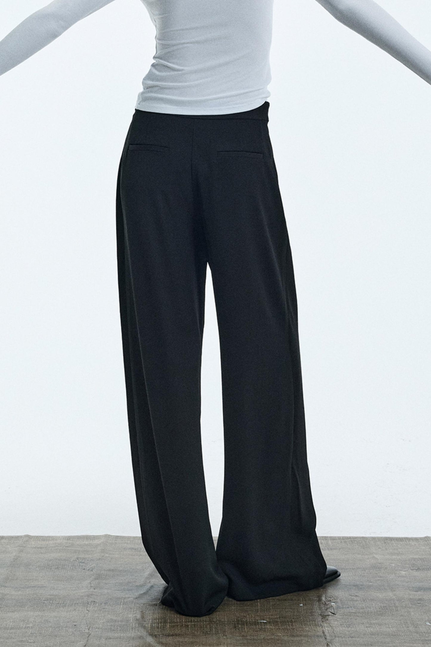 Asymmetrical Black Winter Pants
