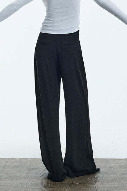 Asymmetrical Black Winter Pants