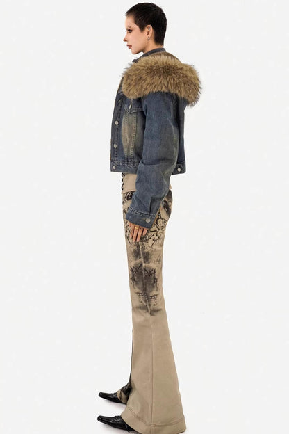 Retro Hooded Denim Jacket