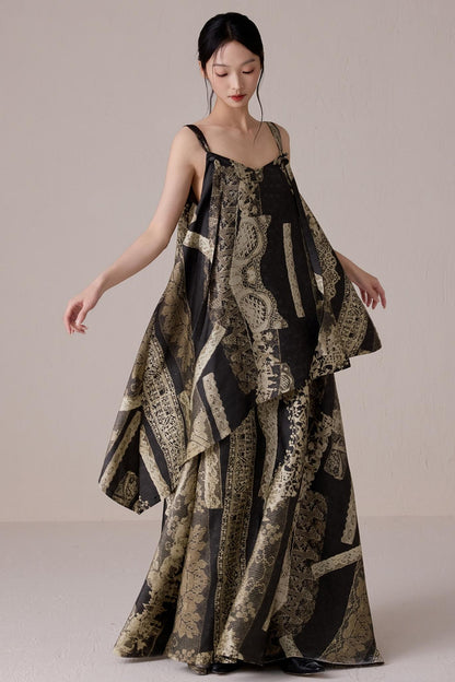 Bohemian Summer Halter Maxi Dress