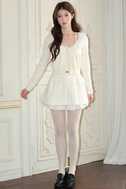 Tassel Sequin Lace Skirt