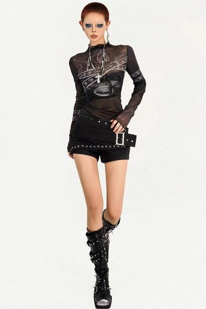 Ultra Punk Hot Black Shorts