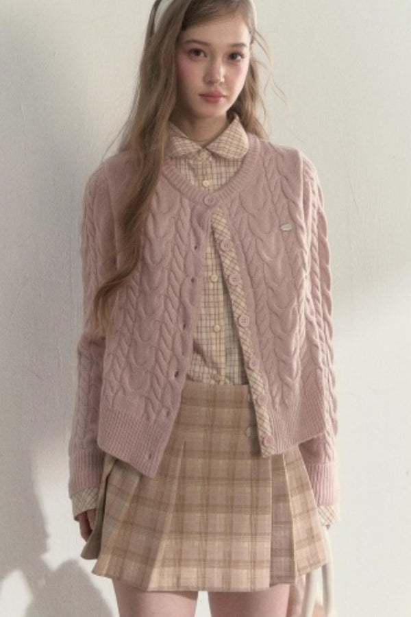 Fake Two Piece Woolen Knit Sweater