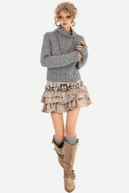 Retro Studded Cake Skirt