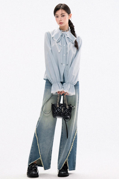 Relaxed Mid-Rise Wide-Leg Jeans