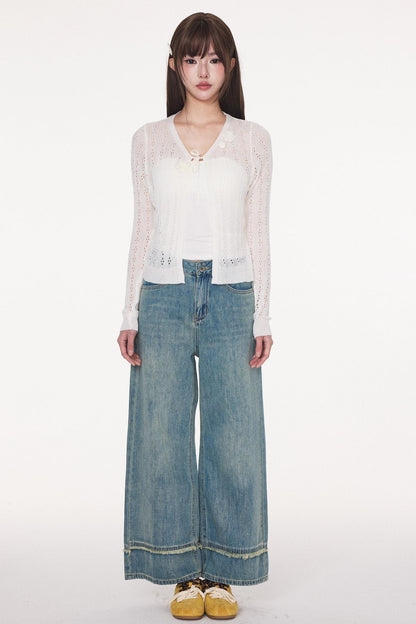 Retro Wash Casual Denim Pants