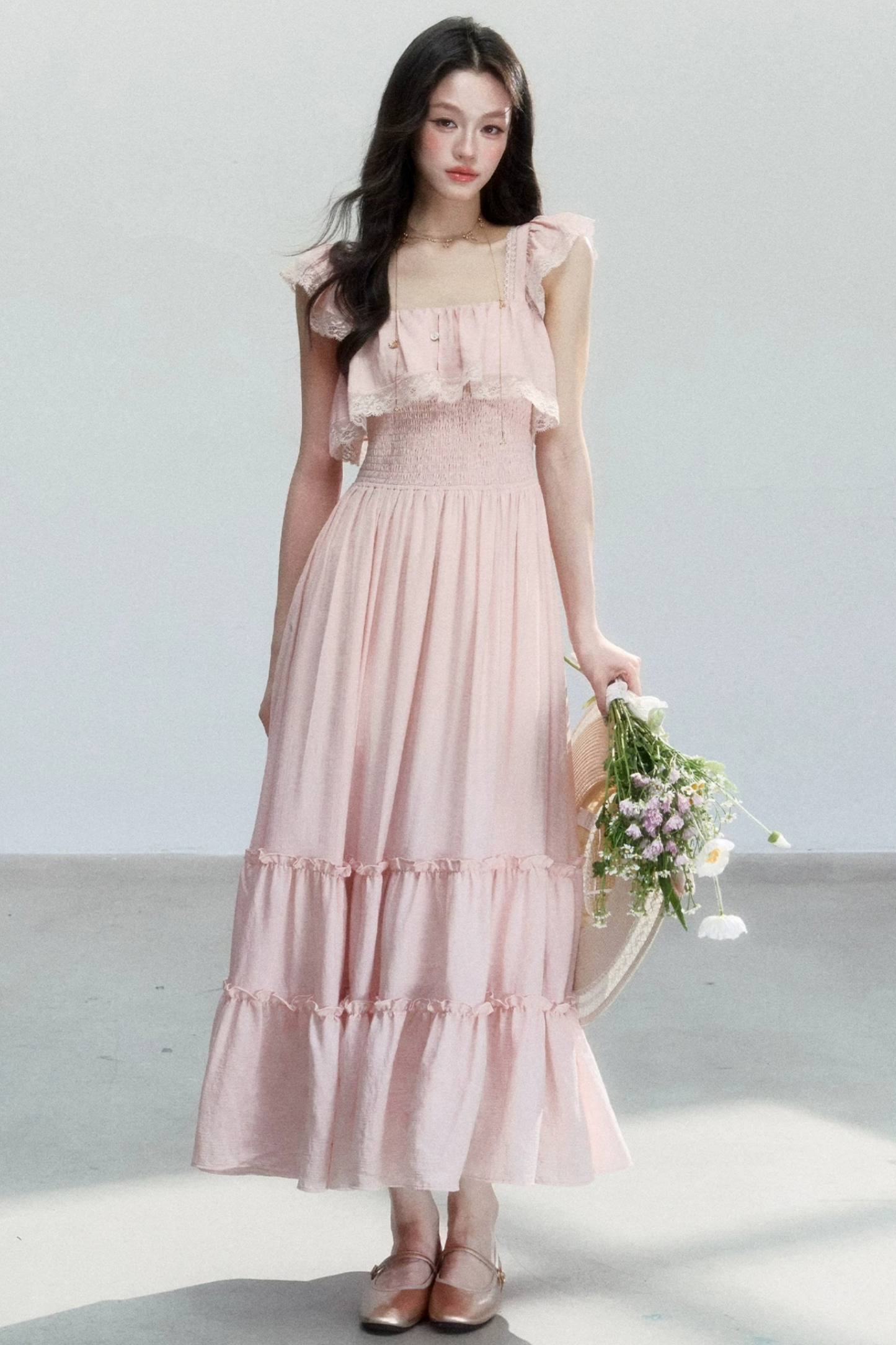 Robe d'été en dentelle patchwork