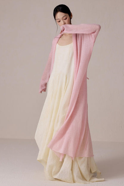 Pink Mohair Cardigan