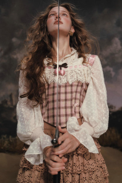 Sweet Plaid Corset Top Set-Up