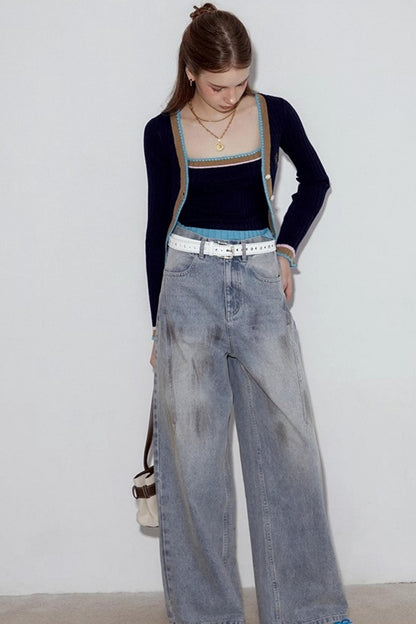 Stardust Color Distress Denim Pants