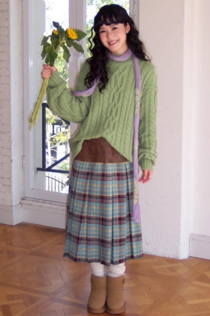 Sheep Wool Cable Knit Sweater