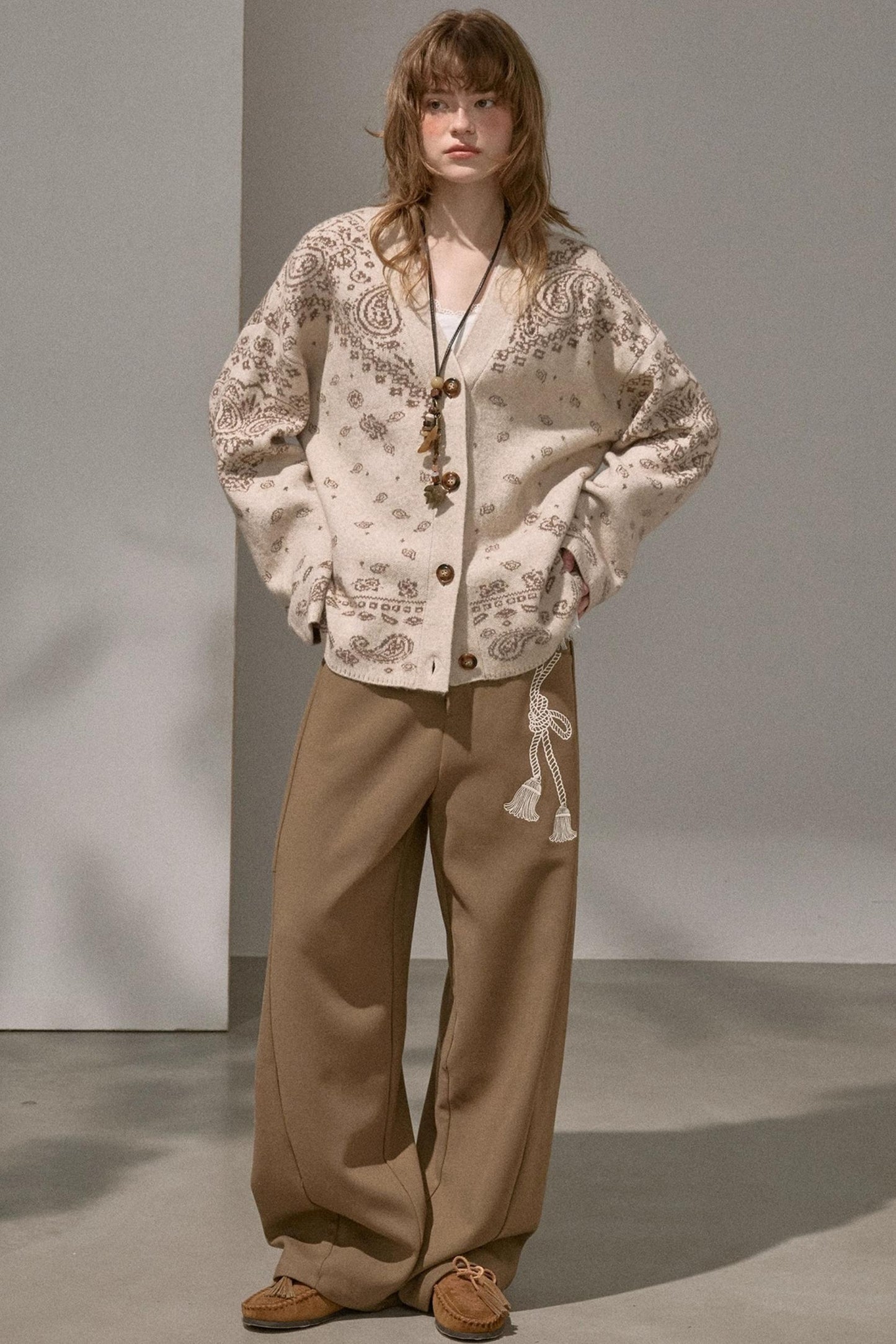 Premium V-Neck Knit Cardigan