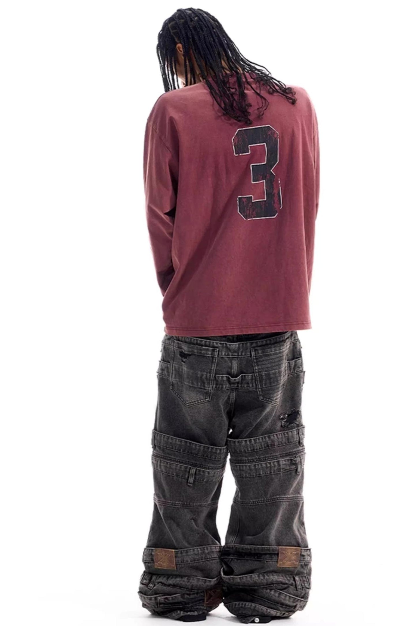 Washed Double Collar T-Shirt