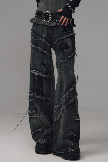 Garden Streetpunk Wide-Leg Jeans Pants