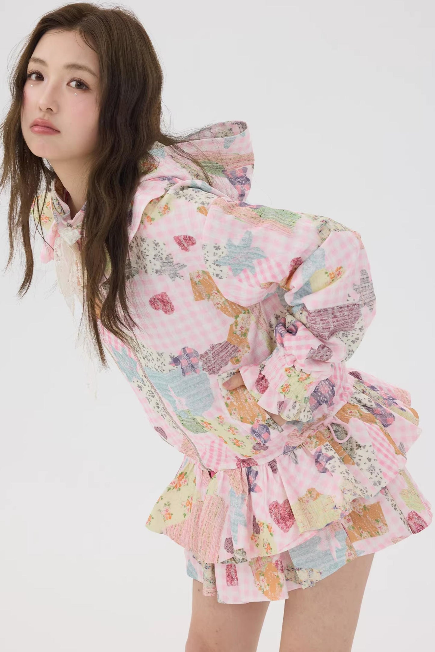 Pink Lace Cardigan Set-Up