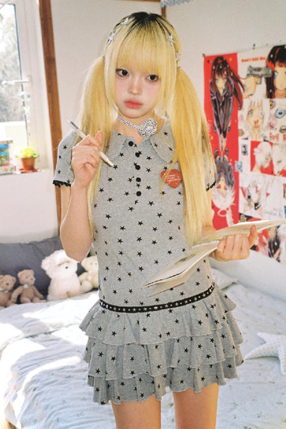 Starry Layered Cake Dress