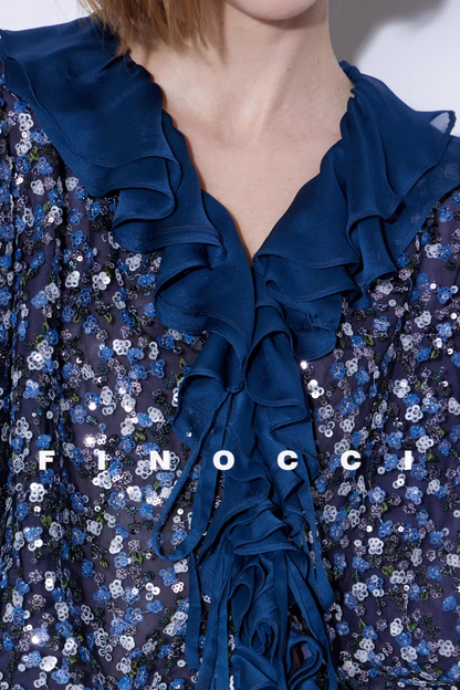 Colorful Sequin Embroidery Top