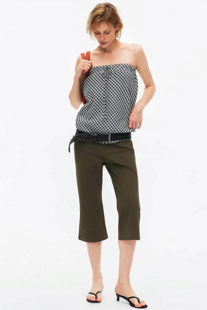 Vintage Exposed Seam Flared Capris