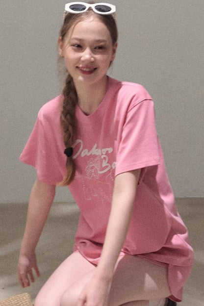 Puppy Cotton Tee & Shorts Set-Up