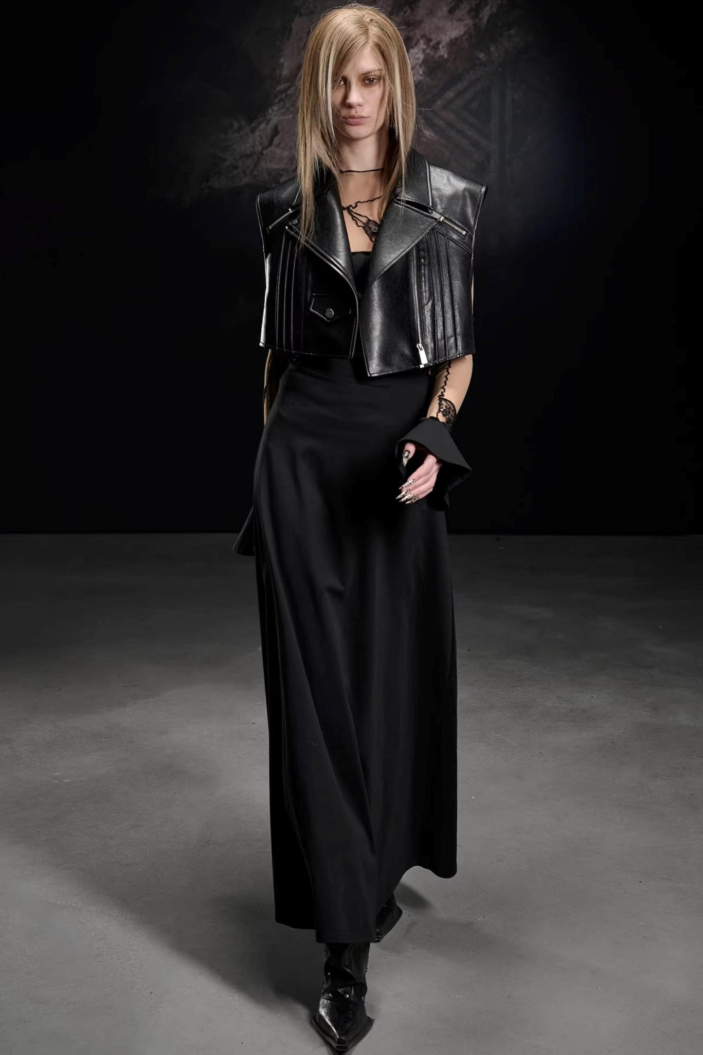 Boxy Slim-Fit Leather Vest