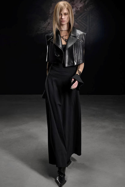 Boxy Slim-Fit Leather Vest