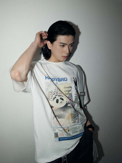 Panda Culture Print T-Shirt