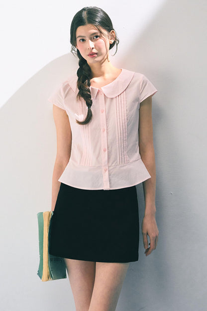 Pink Peter Pan Collar Shirt