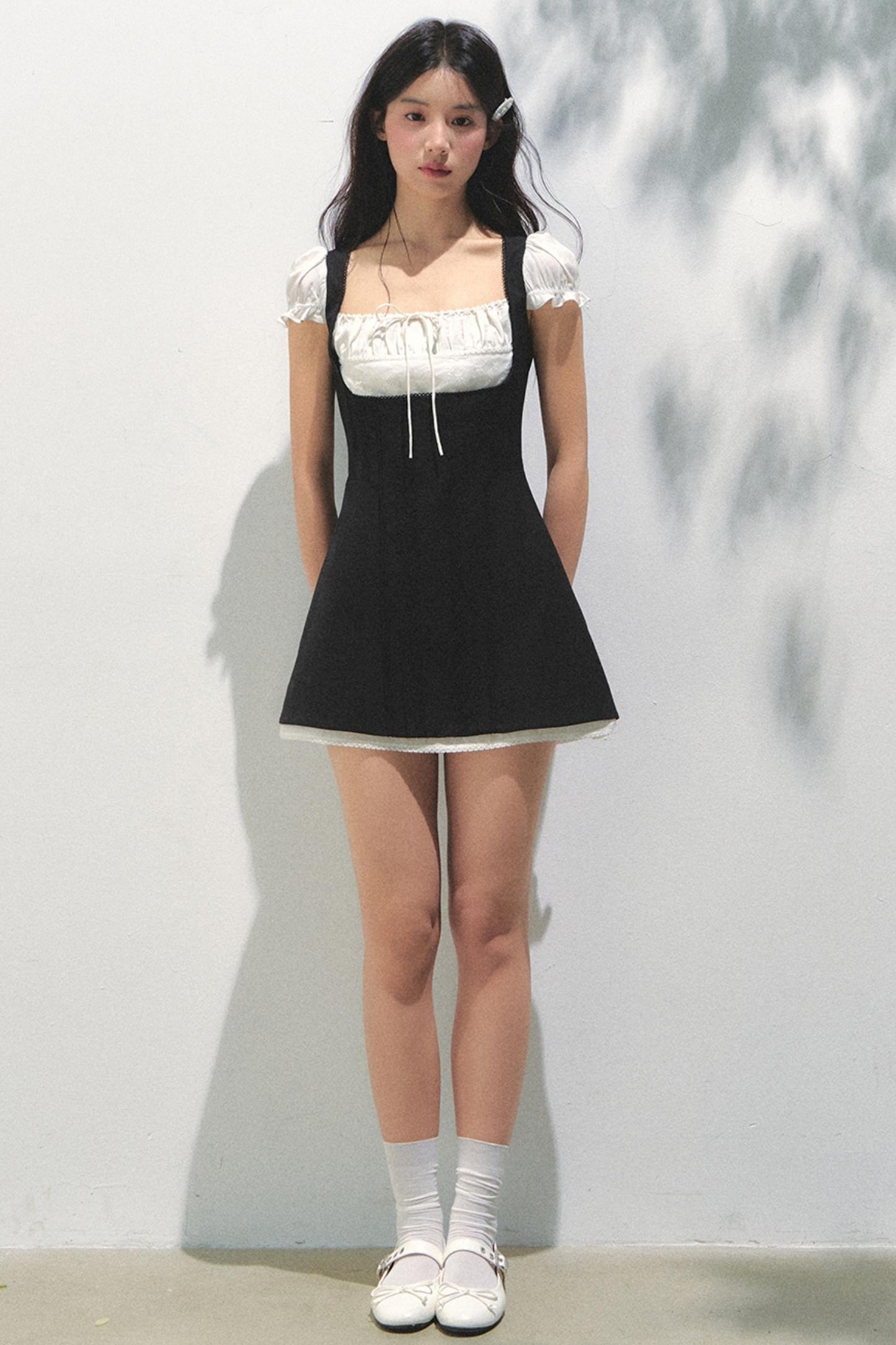 Eden Colorblock Square Neck Dress