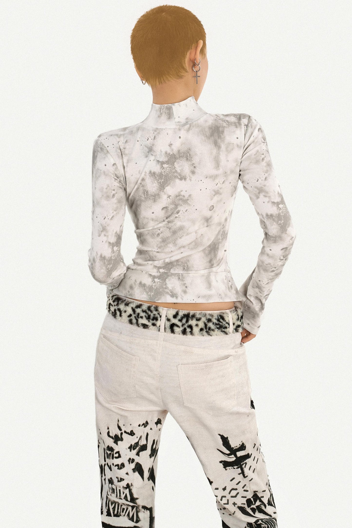 Gothic Cross Print Top