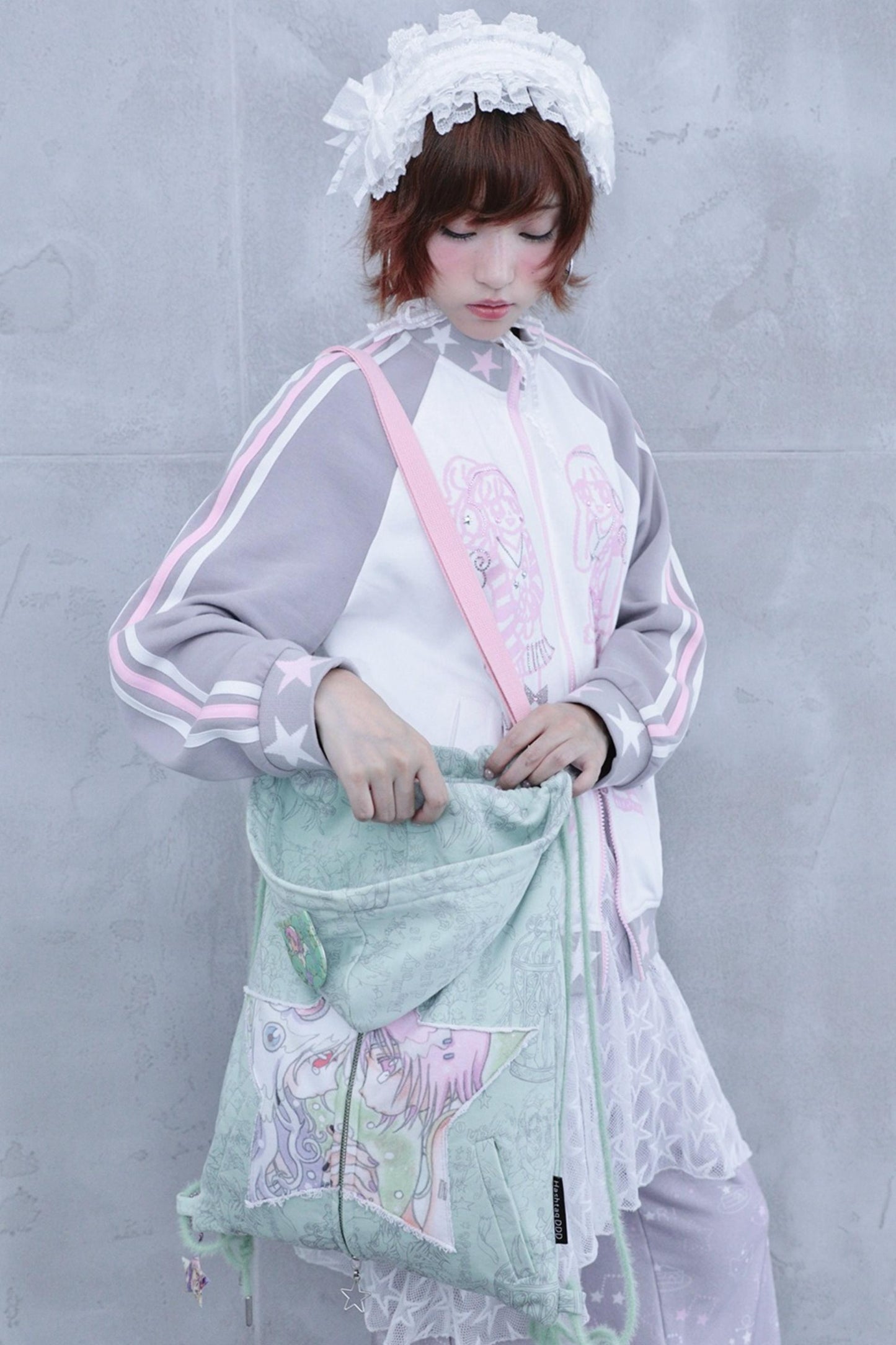 Dreamcore Double Shoulder Sweatshirt Drawstring Bag