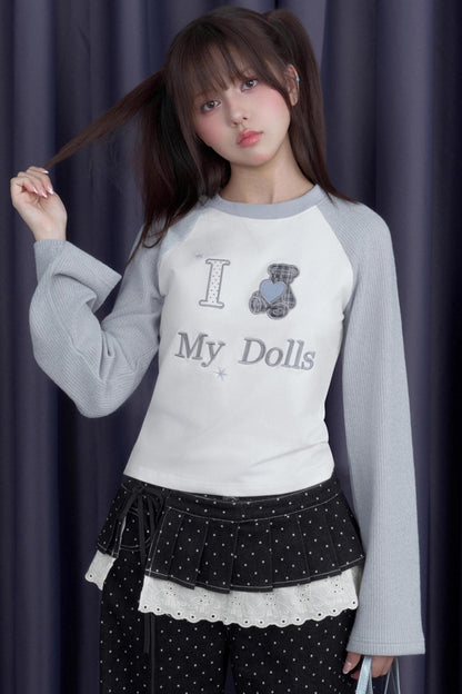 Detachable Skirt Polka Dot Jeans