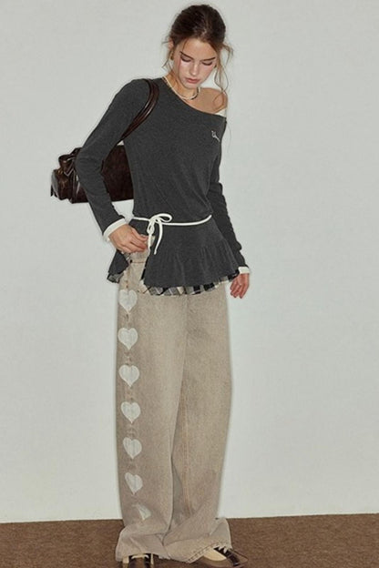 Almond Love Brown Jeans