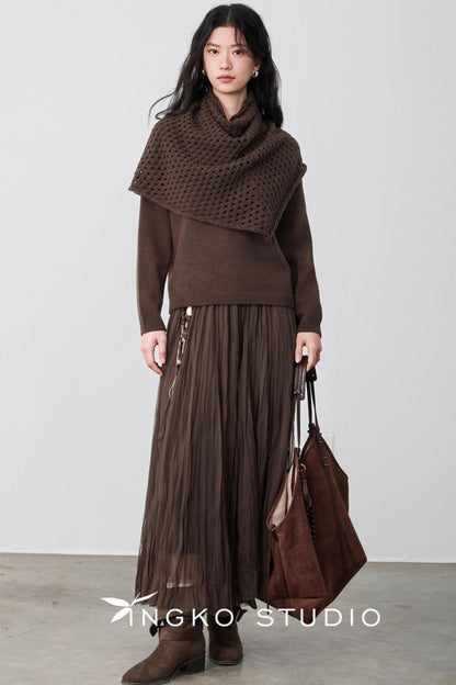Sauce Brown Shoulder Sweater