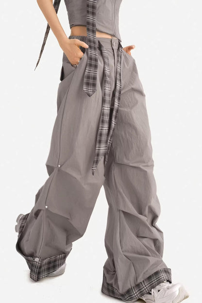 Plaid Halter Vest V-Neck Suit Set-Up