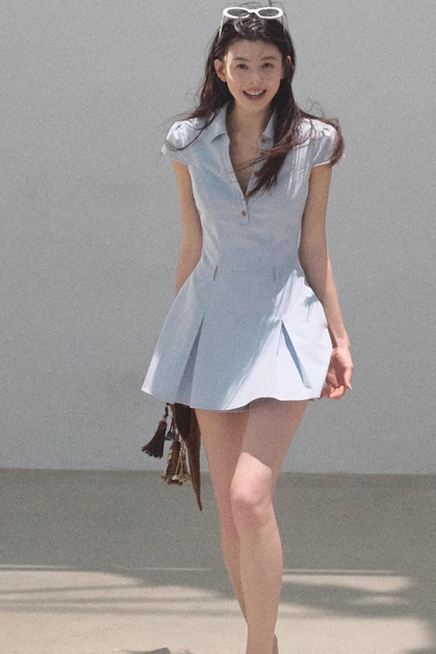 Summer V-Neck Polo Dress