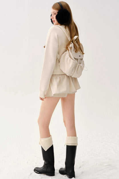 Elastic Waist Corduroy Pants