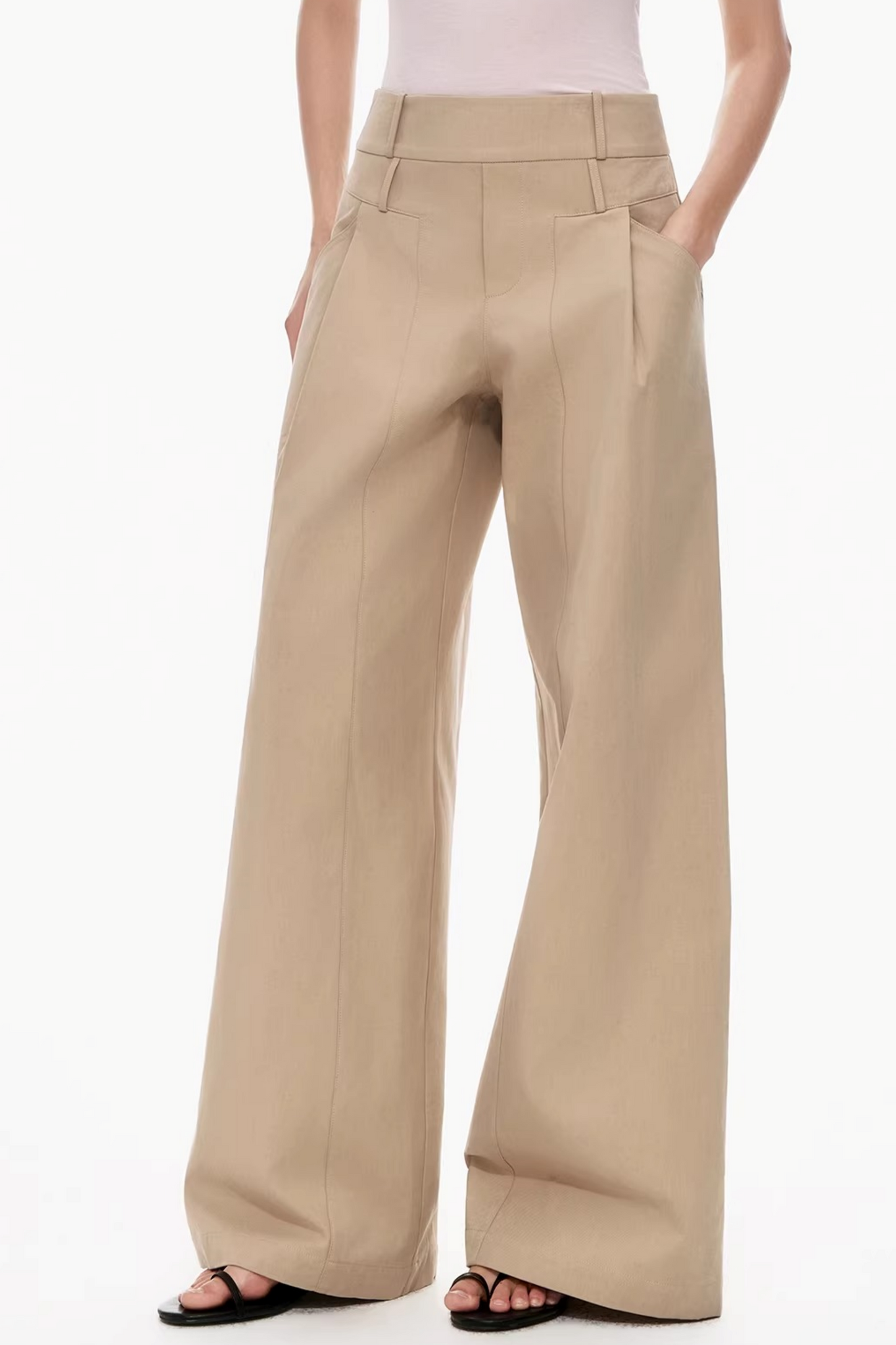 Retro Lyocell Wide-Leg Pants