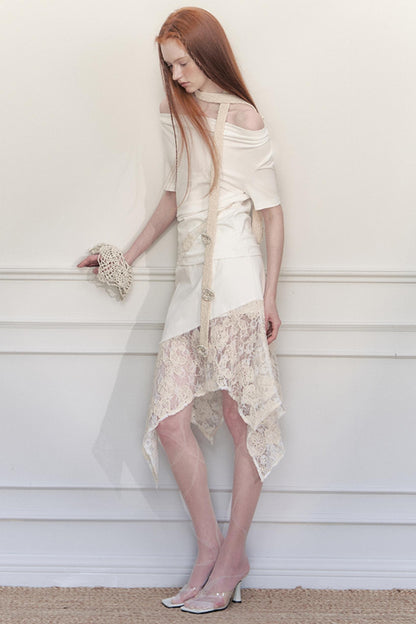 Asymmetrical Lace Top