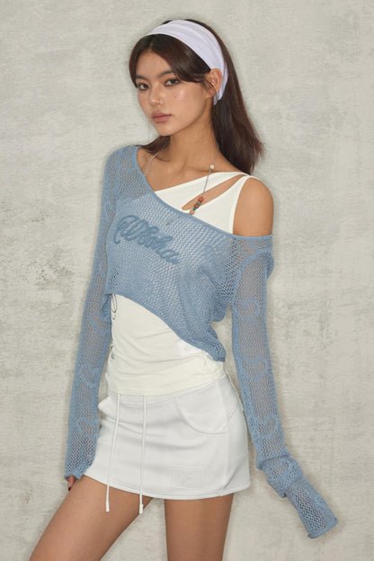 Holo Knit Asymmetric Top