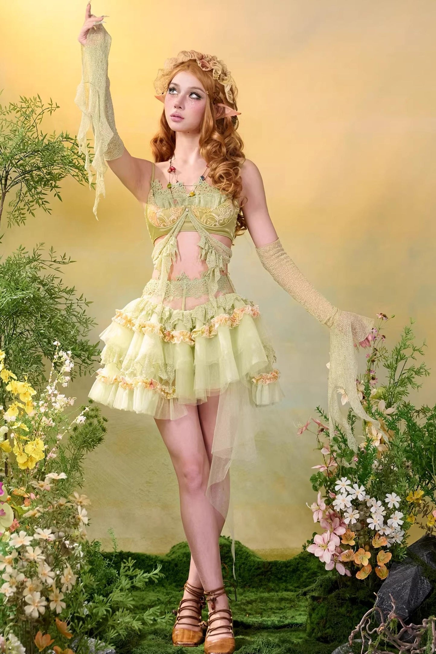 Lace Fairy Camisole Top Set-Up