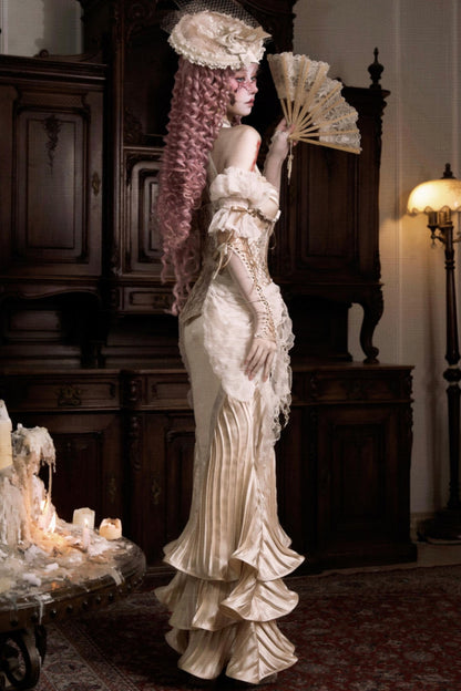 Elegant Herringbone Corset Slim Tunic Top Set