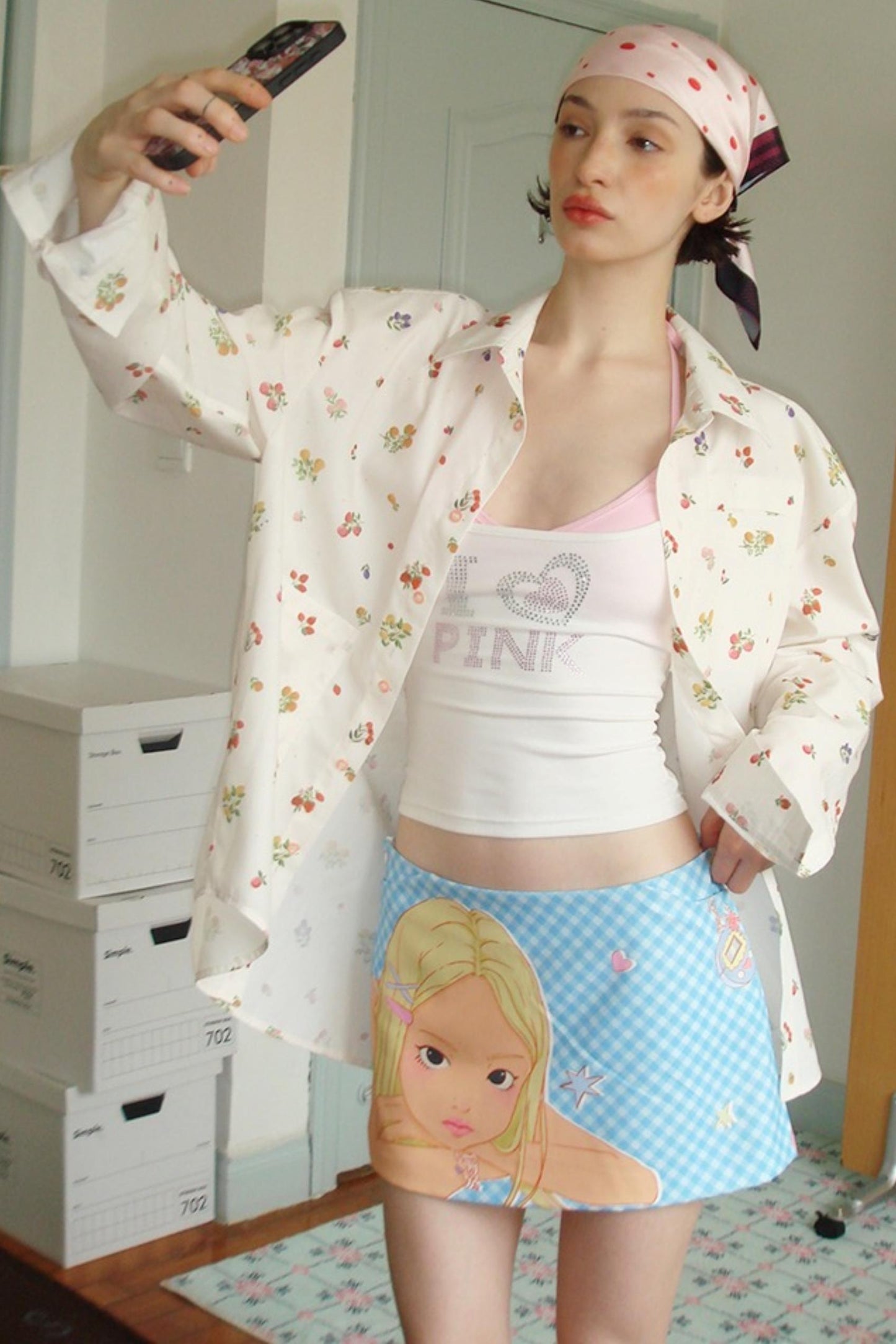 Summer Plaid Print Skirt