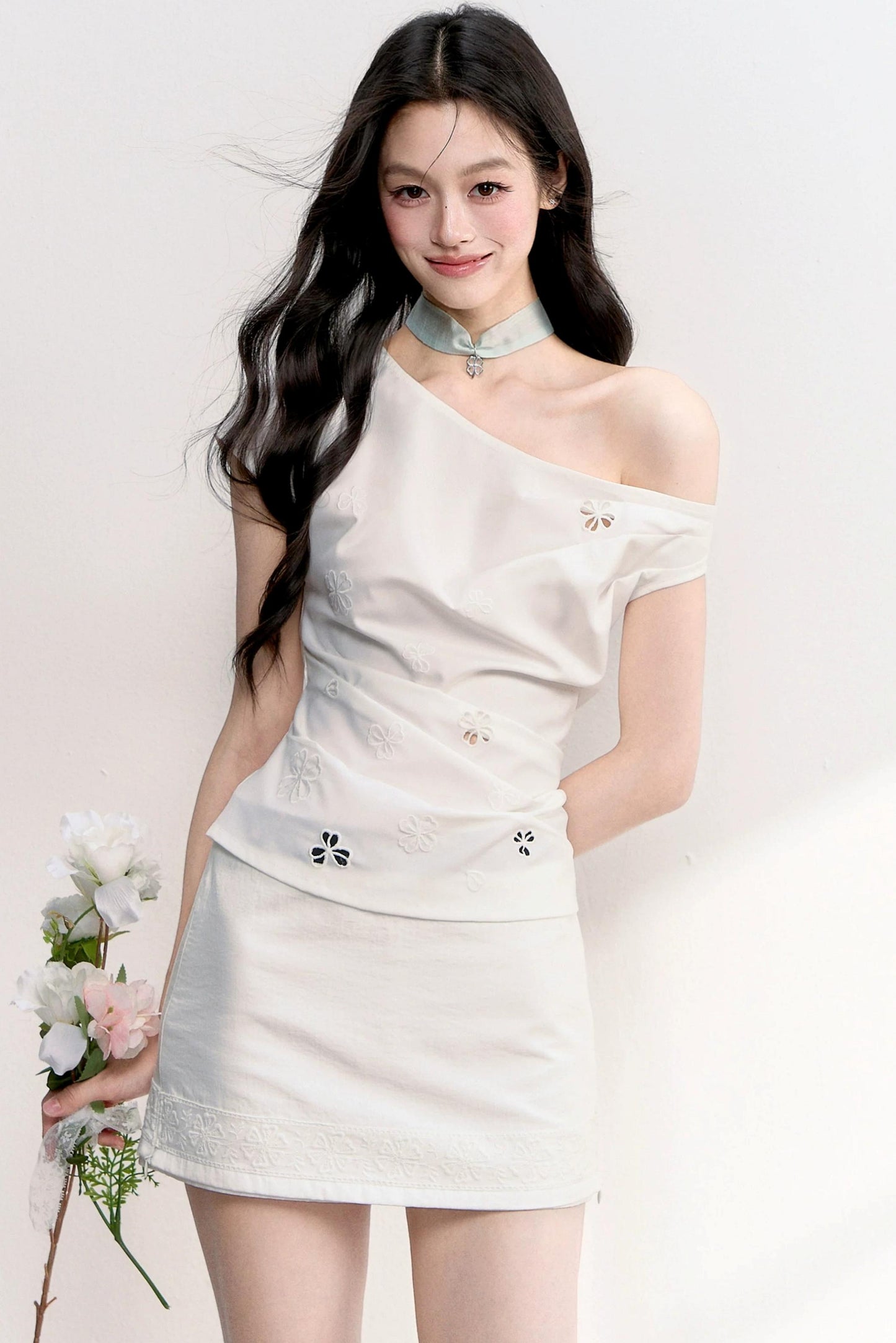 First Love Off-Shoulder Top Set-Up
