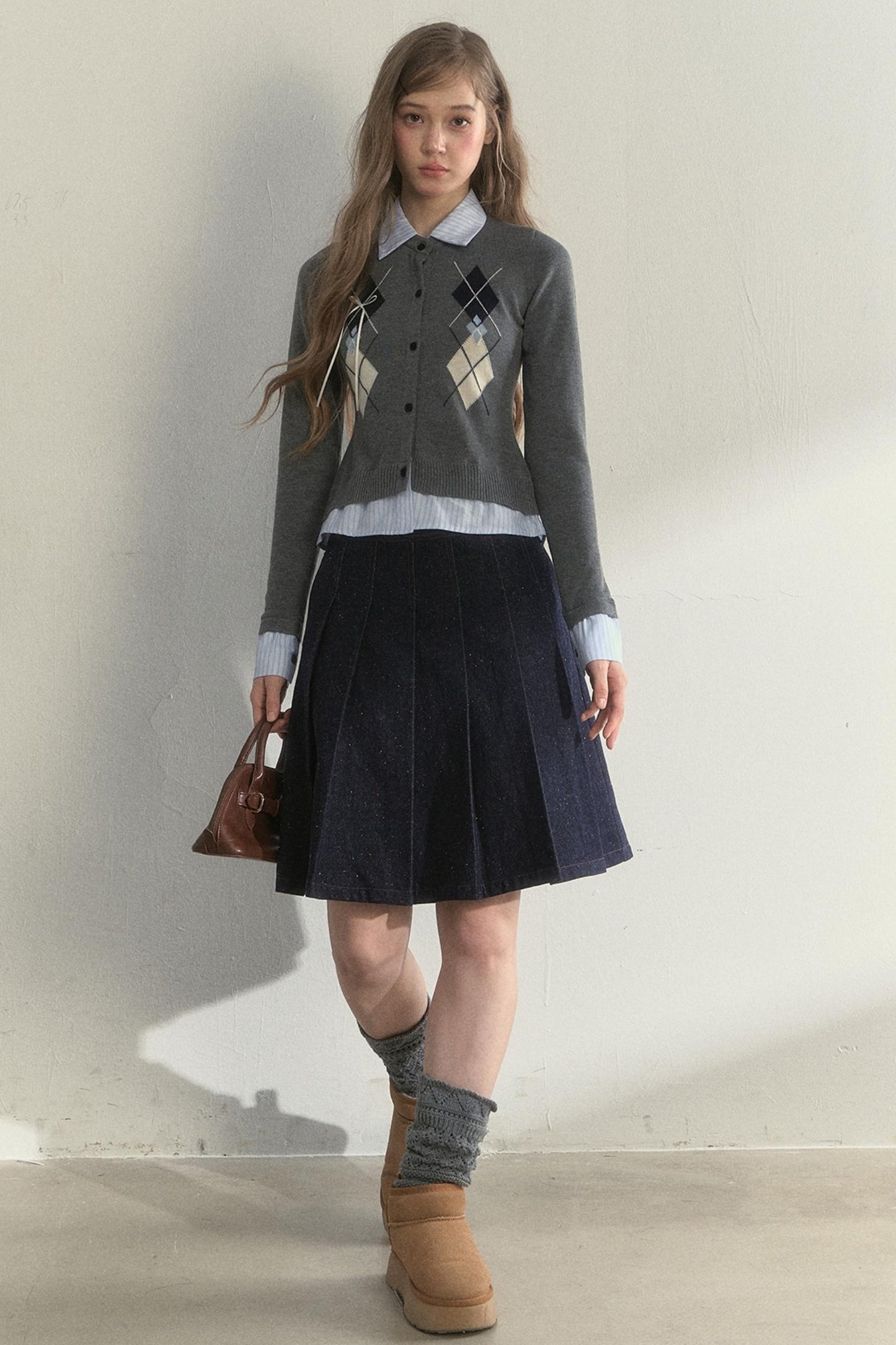 Vintage Rhombus Knit Sweater Top