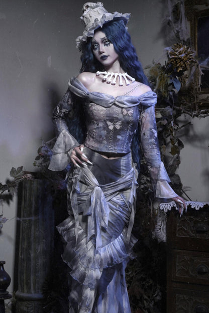 Zombie Bride Gothic Butterfly Top