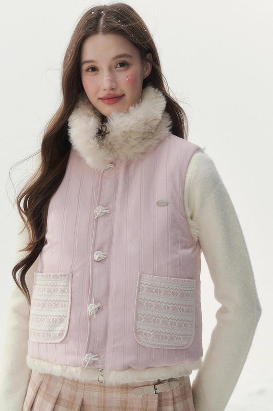 Sweet Berry Reversible Vest Jacket