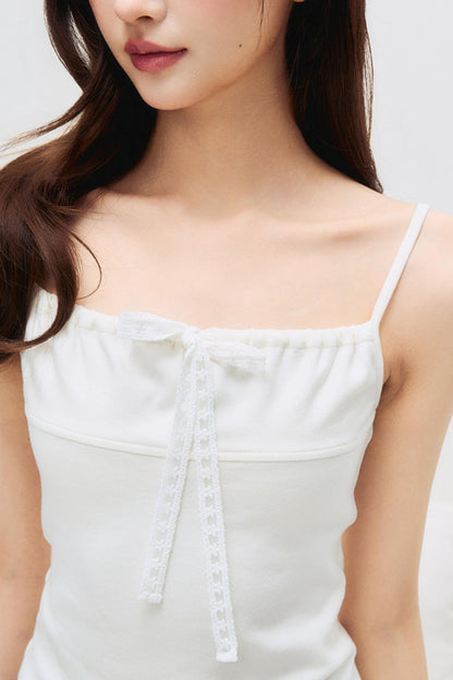 Luxury Lace Bow Cami Top