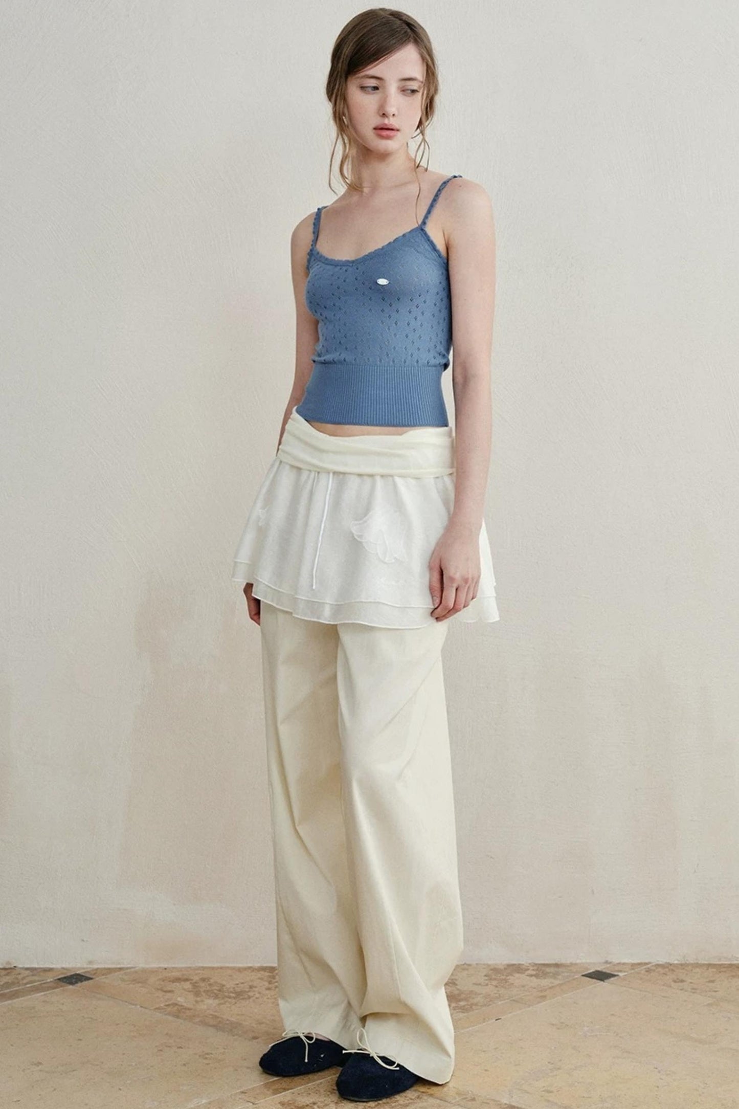 Knitted Elastic Cuffed Pants