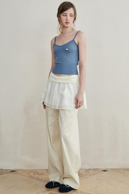 Knitted Elastic Cuffed Pants