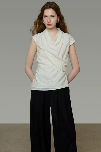 Twist Collar Summer Blouse